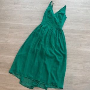 ASOS deep plunge tie back cami midi dress